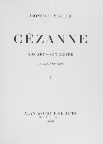 Paul Cezanne. Son Art-Son Oeuvre