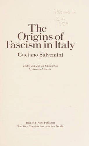 The origins of fascism in Italy