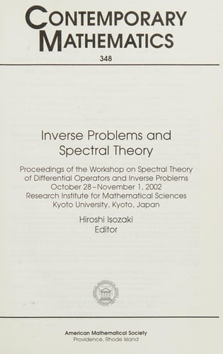 Inverse problems and spectral theory