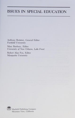 Issues in special education