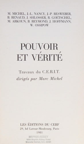 Pouvoir et vérité