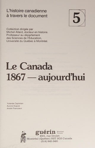 Le Canada, 1867-aujourd'hui