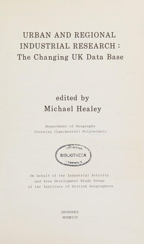 Urban and regional industrial research