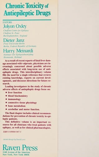 Chronic toxicity of antiepileptic drugs