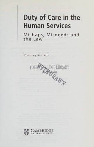 Duty of care in the human services