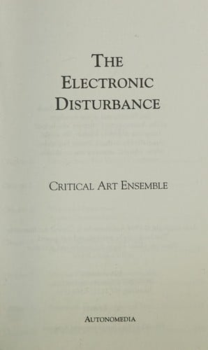 The Electronic disturbance