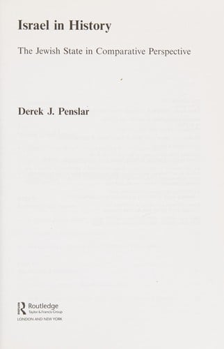 ISRAEL IN HISTORY: THE JEWISH STATE IN COMPARATIVE PERSPECTIVE