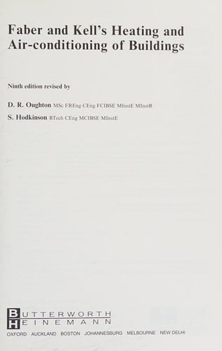 Faber and Kell's heating and air conditioning of buildings
