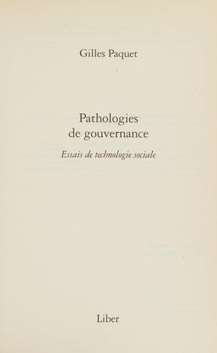 Pathologies de gouvernance