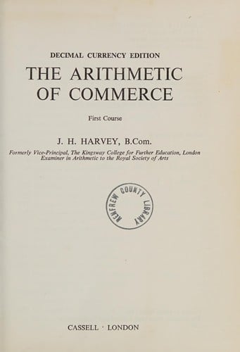 The arithmetic of commerce