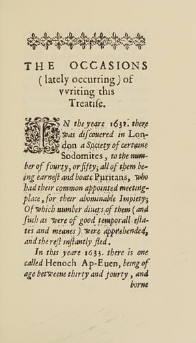 Puritanisme the mother, sinne the daugther, 1633