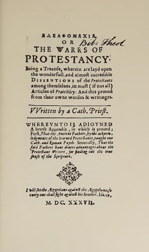 The warrs of Protestancy, 1637