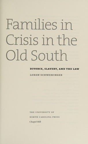 Families in crisis in the Old South