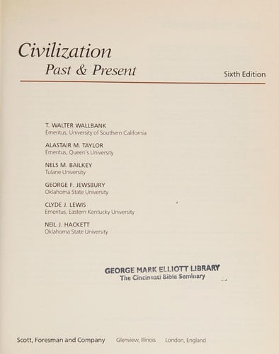 Civilization past & present