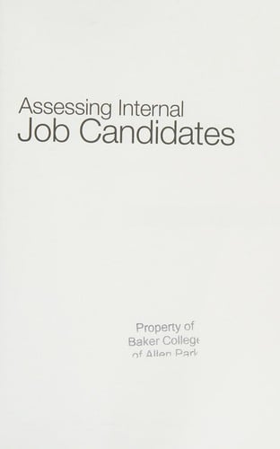 Assessing internal job candidates