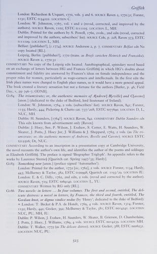 GUIDE TO IRISH FICTION, 1650-1900; ED. BY ROLF LOEBER