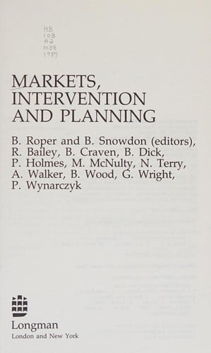 Markets, intervention, and planning