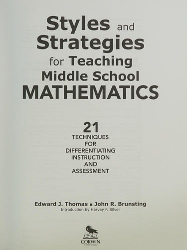 Styles and strategies for teaching middle school mathematics