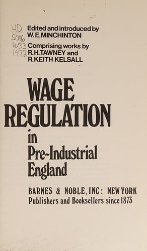 Wage regulation in pre-industrial England