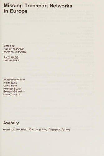 Missing transport networks in Europe