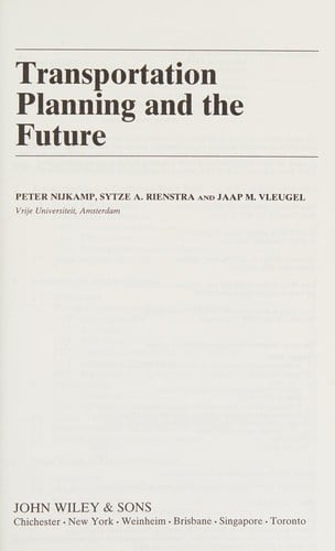 Transportation planning and the future