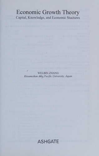 ECONOMIC GROWTH THEORY: CAPITAL, KNOWLEDGE AND ECONOMIC STUCTURES