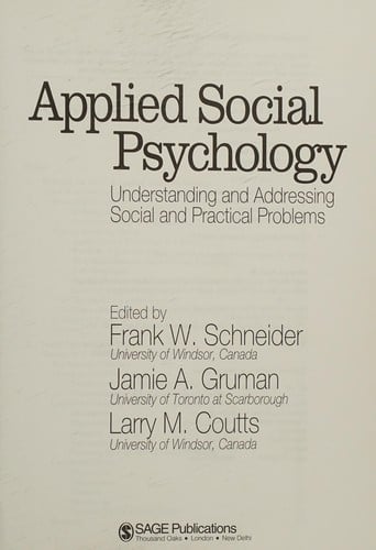 Applied social psychology