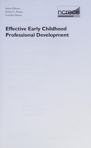 Effective early childhood professional development
