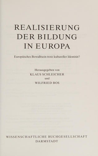 Realisierung der Bildung in Europa
