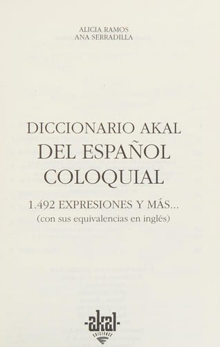 Diccionario Akal del español coloquial