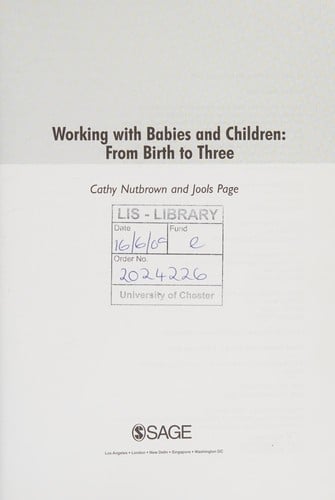 Working with babies and children