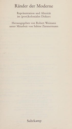 Ränder der Moderne