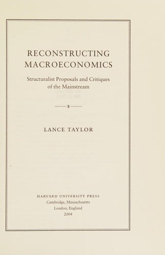 Reconstructing macroeconomics