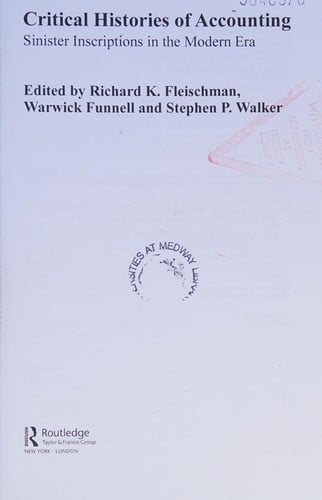 Critical histories of accounting