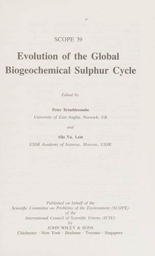 Evolution of the global biogeochemical sulphur cycle
