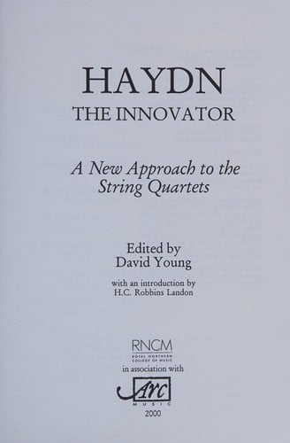 Haydn, the innovator