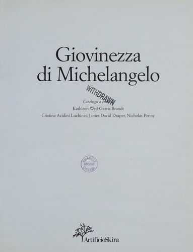 Giovinezza di Michelangelo