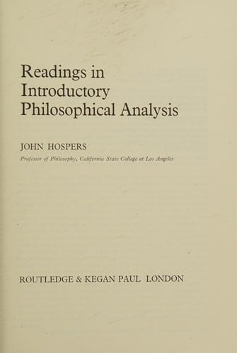 Readings in introductory philosophical analysis