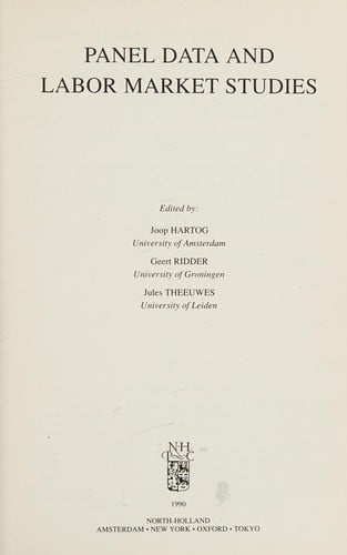 Panel data and labor market studies
