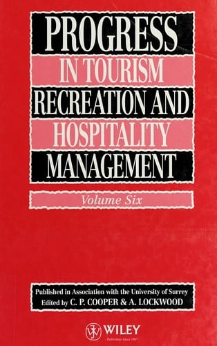 Progress in tourism, recreation, and hospitality management