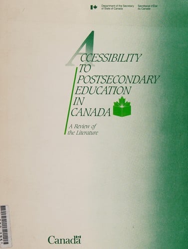 Accessibility to postsecondary education in Canada