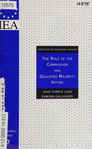 The role of the Commission and qualified majority voting