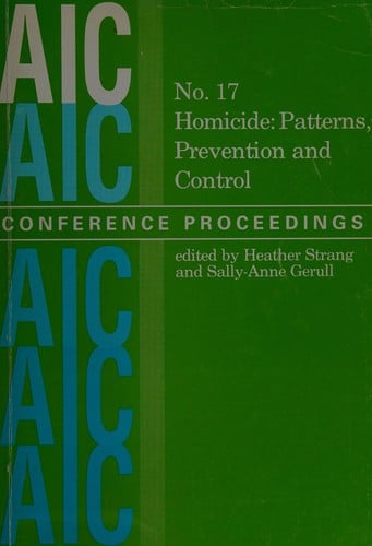 Homicide, patterns, prevention, and control