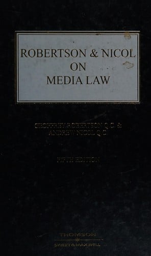 Robertson and Nicol on Media Law