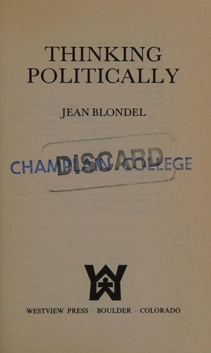 Thinking politically