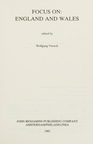 Focus on England and Wales