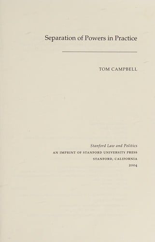 Separation of powers in practice