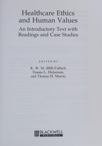 Healthcare ethics and human values