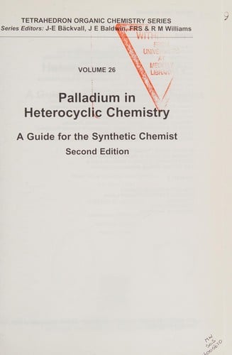Palladium in heterocyclic chemistry