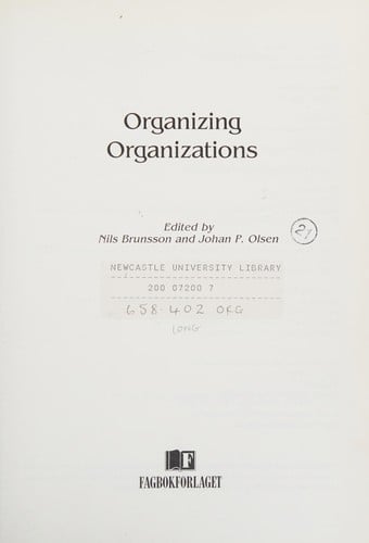 Organizing organizations